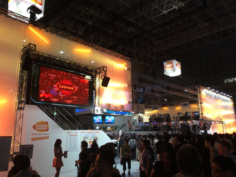 The Namco Bandai booth was enormous.